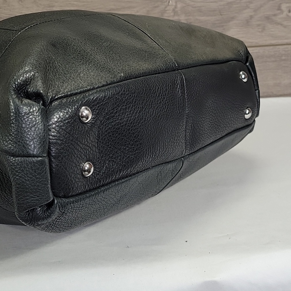 B.Makowsky Black Leather Shoulder Bag - Picture 6 of 13